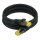 Python Patchkabel m. Cat.7 Rohkabel Nylongefl. schwarz 1m