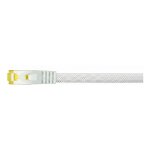 Python Patchkabel m. Cat.7 Rohkabel Nylongefl. weiß 1m