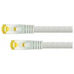 Python Patchkabel m. Cat.7 Rohkabel Nylongefl. weiß...