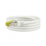Python Patchkabel m. Cat.7 Rohkabel Nylongefl. weiß...