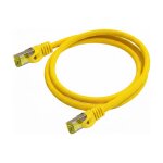 Python Patchkabel m. Cat.7 Rohkabel Nylongefl. gelb 2m