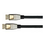Python DisplayPort 2.0 Kabel Nylongeflecht schwarz 0,5m