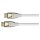 Series PREMIUM DisplayPort 2.0 Kabel, 54 Gbit/s, UHBR 13.5, 4K @240Hz / 8K @60Hz, Vollmetallstecker, Kupferleiter, Nylongeflecht weiß, 0,5m