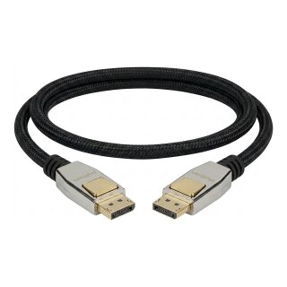 Python DisplayPort 2.0 Kabel Nylongeflecht schwarz 3m