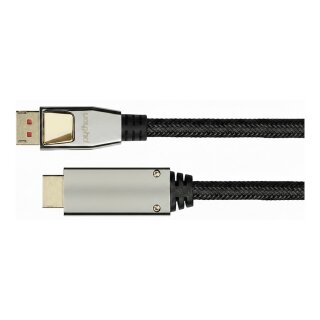 Python DisplayPort 1.4 an HDMI 2.0 Kabel Nylong. schwarz 2m