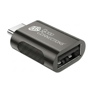 Connections Adapter USB 3.2 Gen.1 / USB 3.0 Stecker C™ an USB-A Buchse, verzinktes Metallgehäuse, anthrazit, 3er-Set