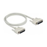 Delock Serielles Kabel D-Sub 25 Stecker zu Stecker 1 m