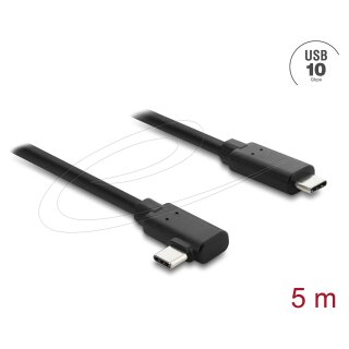 Delock Aktives Optisches Kabel USB 10 Gbps USB Type-C Stecker zu Stecker gewinkelt 5 m