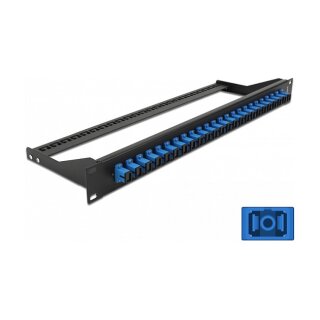 Delock 19? LWL Patchpanel 24 Port SC Simplex blau