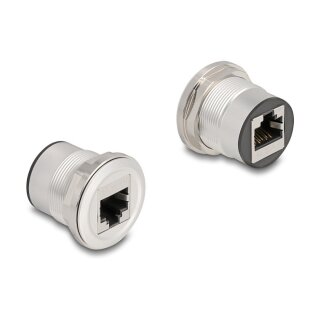 RJ45 Einbaubuchse Kupplung Cat.6 STP Aluminium