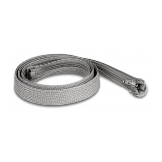 Geflechtschlauch mit Reißverschluss hitzebeständig 1 m x 20 mm grau