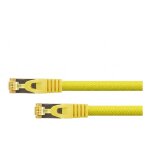 Python Patchkabel m. Cat.7 Rohkabel Nylongefl. gelb 5m