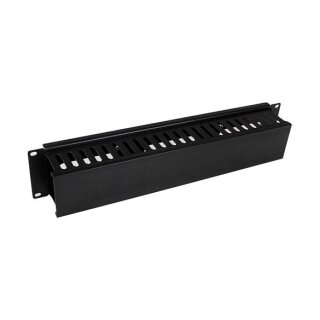 StarTech 2U Horizontal Finger Duct Rack Cable Management Panel with Cover