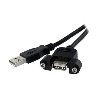 StarTech 1 ft Panel Mount USB Cable A to A - F/M