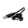 StarTech 1 ft Panel Mount USB Cable A to A - F/M