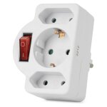 Entac Steckdosenadapter 2x Euro 1x Schukon Schalter...