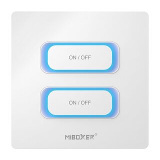 LED Fernbedienung 2 Gang Smart Switch Wifi + 2,4GHz Bewegungssensor + Dimm *Milight/Miboxer* (w)