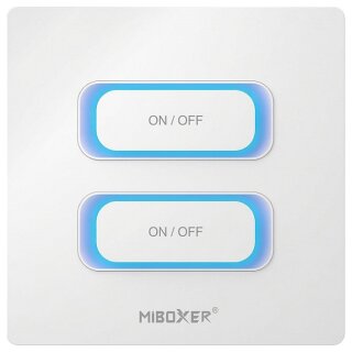 LED Fernbedienung 2 Gang Smart Switch Zigbee 3.0 + 2,4GHz Bewegungssensor + Dimm *Milight/Miboxer* (w)