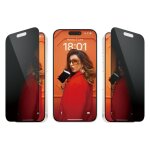 PanzerGlass Privacy iPhone 15 Pro. UWF w. EasyAligner