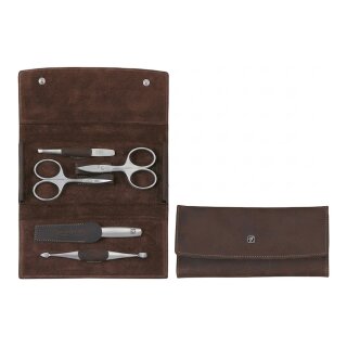 Manikre Pedikre Set 5tlg. mit Nagelschere, Leder