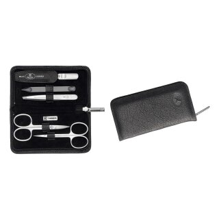 Manikre Pedikre Set 5tlg. mit Nagelschere, Leder