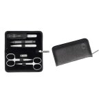 Manikre Pedikre Set 5tlg. mit Nagelschere, Leder