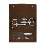 Manikre Pedikre Set 5tlg. mit Nagelschere, Leder