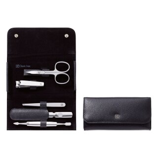 Manikre Pedikre Set 5tlg. mit Nagelknipser, Leder