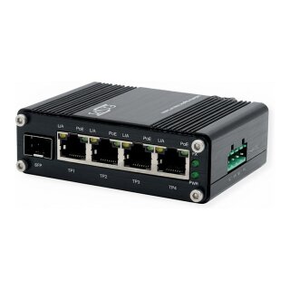 EXSYS EX-62030MPoE-SFP-5+1 Port Industrial Gigabit SFP PoE+ Mini Switch, Web Managed