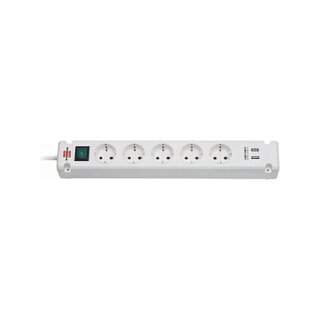 Brennenstuhl Steckdosenleiste Bremounta 5x+USB weiß 3m