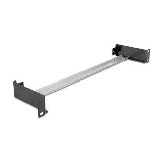 19? Hutschienenpanel zum Einbau horizontal oder vertikal 1HE Metall schwarz