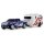 Amewi RC Pickup Die Cast mit Wohnwagen 1:64 RTR blau 6+