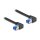 Delock RJ45 Netzwerkkabel Cat.6A S/FTP rechts gewinkelt 1 m schwarz