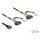 Delock PCIe 4.0 Kabel Slim SAS SFF-8654 8i zu 2 x U.2 SFF-8639 Buchse + Stromanschluss 0,5 m
