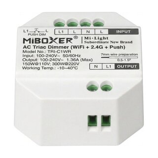 LED Dimmer Controller AC TRIAC WiFi+2,4G+Push *Milight/Miboxer*