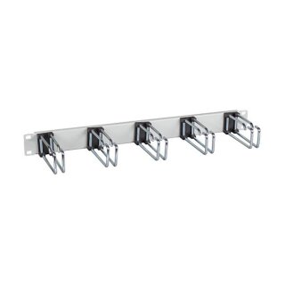 EFB 19" 1HE Kabelführungspanel, 5x Bügel für LWL, grau