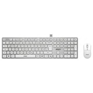 MSI FORGE K210 Combo White DE Keyboard-Maus Combo, wireless