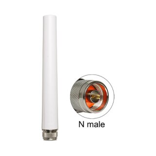 DELOCK LTE Antenne N Stecker 2.5 dBi omnidirektional starr weiss outdoor Delock