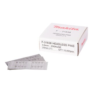 Stiftnägel ohne Kopf 0.6x25mm F-31838, 10000 Stück