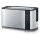 Automatik-Langschlitztoaster AT 2590 (edelstahl/schwarz, 1.400 Watt, fr 4 Scheiben Toast)