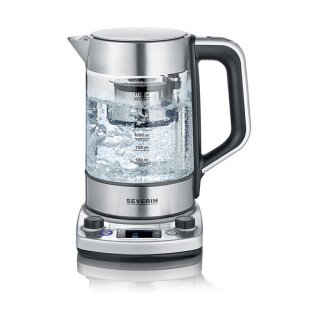 Teekocher Professional WK 3422 (edelstahl (gebrstet)/schwarz, 1,7 Liter)