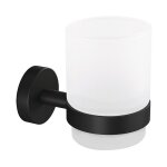 tesa Zahnputzbecherhalter MOON schwarz, weiß