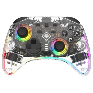 Deltaco Controller 2 C Taste RGB Wireless transparent Switch