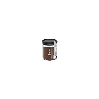 Bialetti Kaffee-Aromabehälter aus Glas - für 250g Kaffee - Deckel mit Standvorrichtung - inkl. Löffel