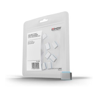 LINDY USB Typ C Port Schloss blau 10 Stück