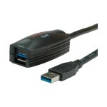 ROLINE USB 3.2 Gen 1 Aktives Repeater Kabel schwarz 5m