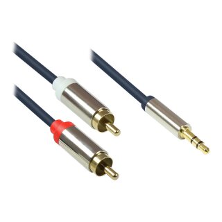 Good Connections Audiokabel 3-pol. 3.5mm-St.-2xRCA St 0,5m