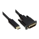 Good Connections Adapterkabel USB-C an DVI 24+1 schw. 2m