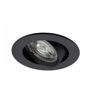 Synergy 21 LED Deckeneinbauspot Helios schwarz, rund+schwenkbar, warmweiß