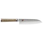 MIYABI Santoku-/Kochmesser Stahl, 180 mm silber / birke